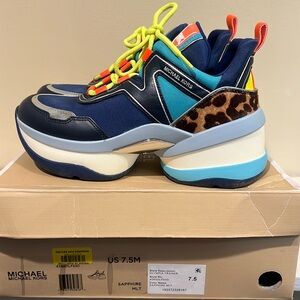 Michael Kors (Olympia Trainer) 7.5 color sapphire